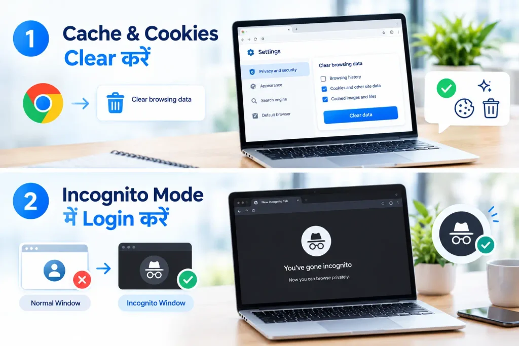 Browser से जुड़ी बातें जो Login को Affect करती हैं