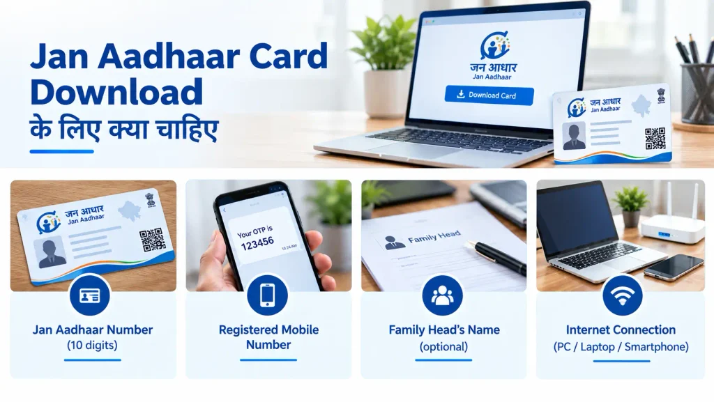 Jan Aadhaar Card Download करने के लिए क्या चाहिए