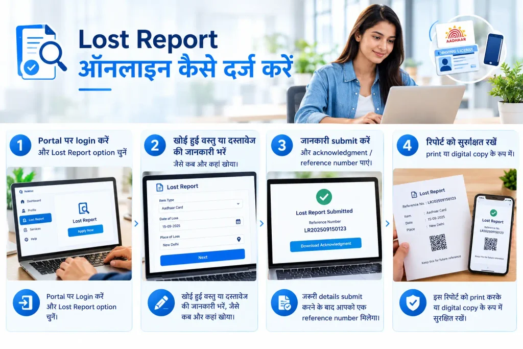 Lost Report ऑनलाइन कैसे दर्ज करें