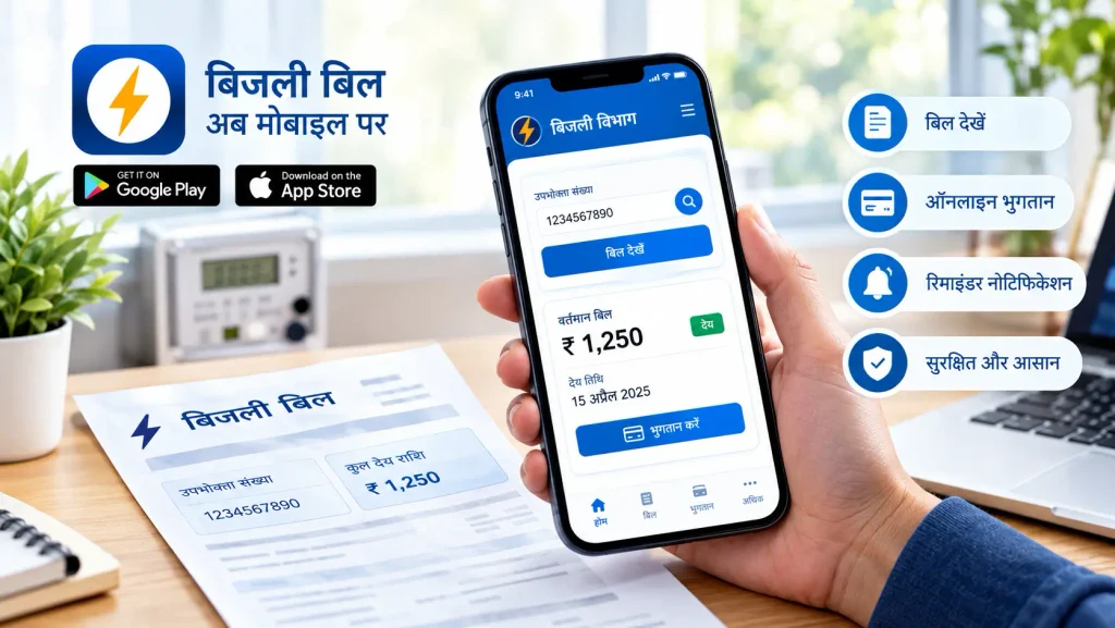 Mobile App से Bijli Bill Check करना