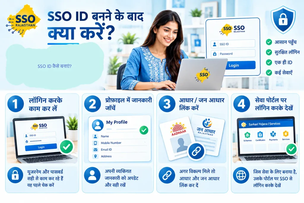 SSO ID बनने के बाद क्या करें?