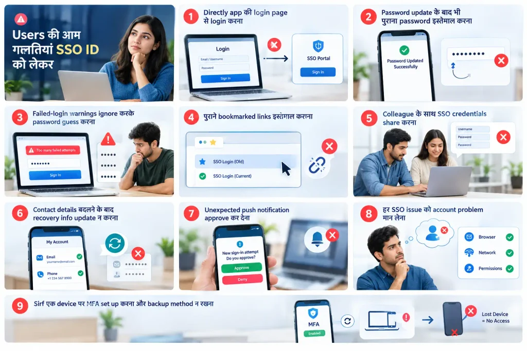 Users की आम गलतियां SSO ID को लेकर