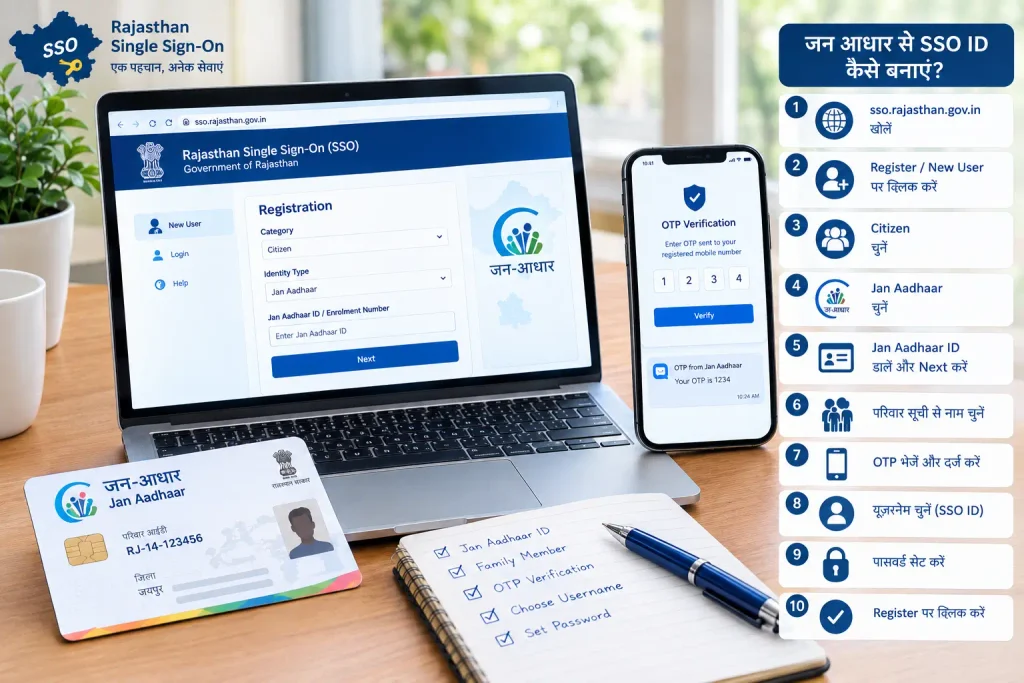 जन आधार से SSO ID कैसे बनाएं?