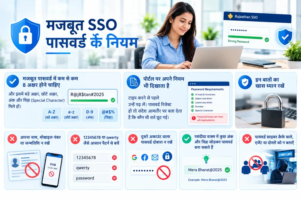 मजबूत SSO पासवर्ड के नियम